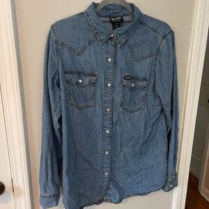 Wrangler Light Blue Denim Western Shirt